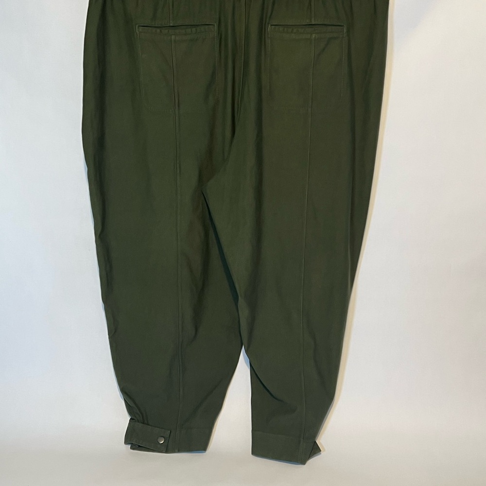 #275 Athleta Farallon Olive Green Cotton Stretch Jogger Pants 2X EUC - Picture 3 of 5